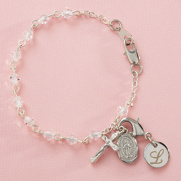 Personalized Christening Gifts - Baby's First Rosary Bracelet - 8956