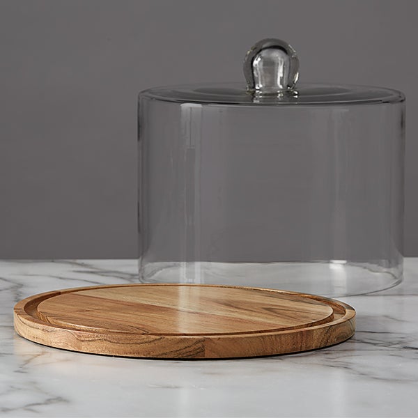 Personalized Cake Stand with Dome Write Your Own