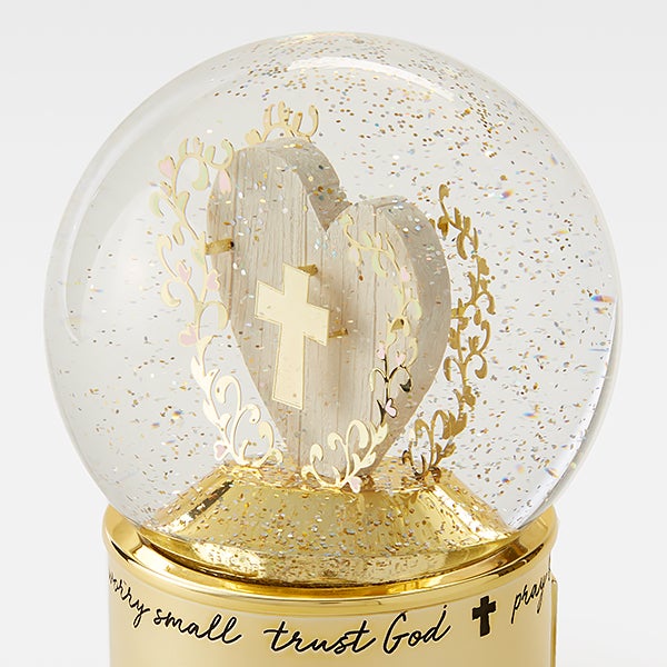 Engraved Amazing Grace Religious Snow Globe