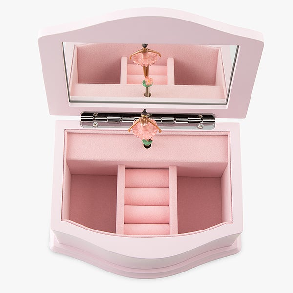 Engraved Pink Ballerina Jewelry Box
