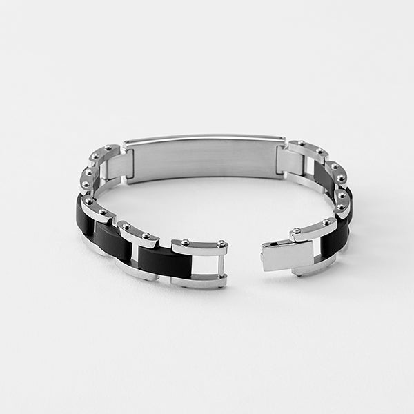 Engraved Kids Matte Black ID Bracelet