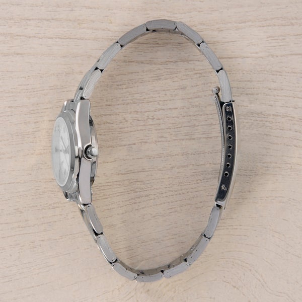 Women's TFX By Bulova Engraved Silver Watch