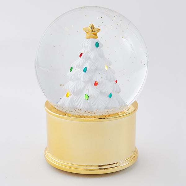 Engraved Vintage Tree Snow Globe