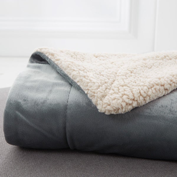 Embroidered Sherpa Blanket For Her