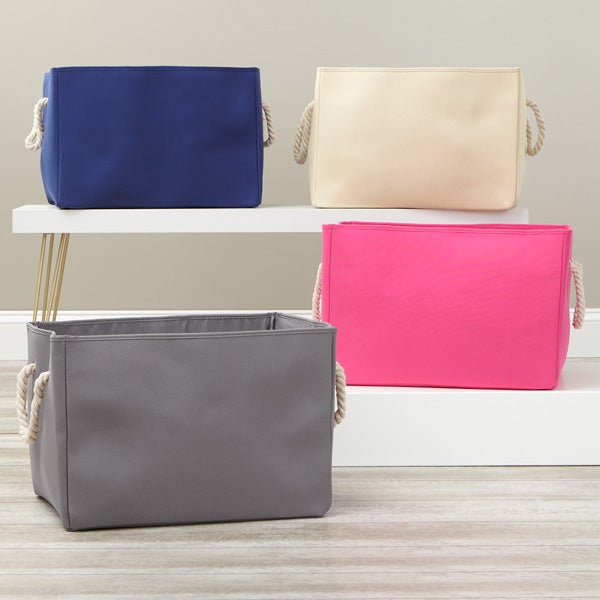 Personalized Canvas Storage Totes Monogram & Name