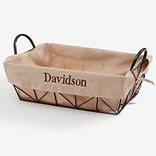 Personalized Lined Wicker Baskets - 6456
