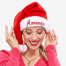 Plush Personalized Santa Claus Hat - 6462