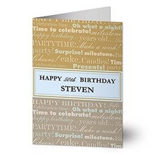 Personalized Birthday Cards for Him - 7487