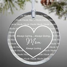 Personalized Suncatchers - Always Loved Heart Design - 7841