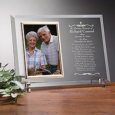Personalized Glass Memorial Picture Frame - We Shall Meet Again - 8201