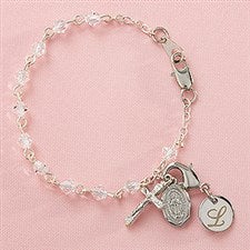 Personalized Christening Gifts - Baby's First Rosary Bracelet - 8956