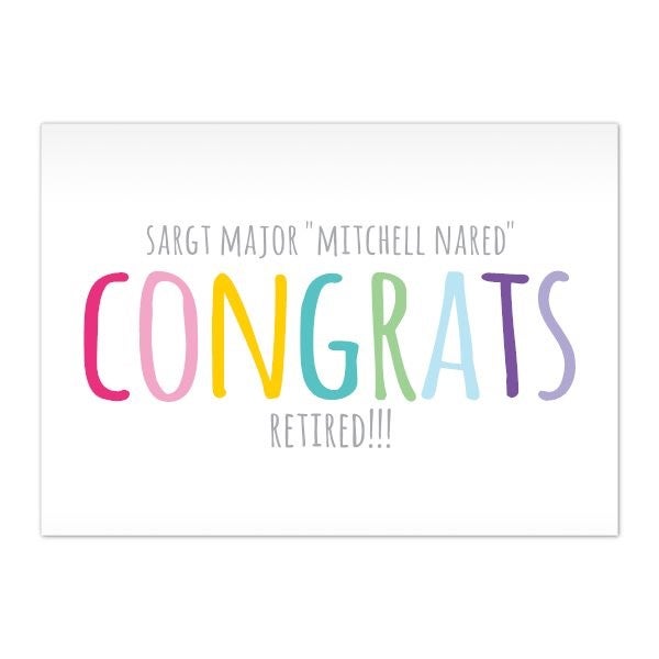 Personalized Congratulations Cards - Colorful Congrats