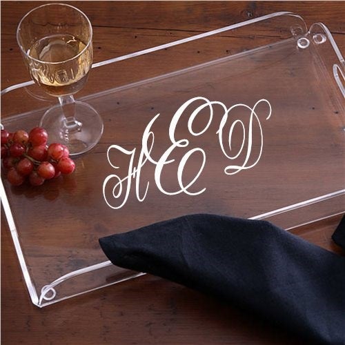 Monogram Classics Personalized Acrylic Serving Tray