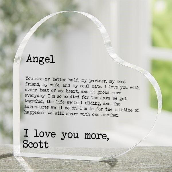 Love Notes Printed Heart Keepsake