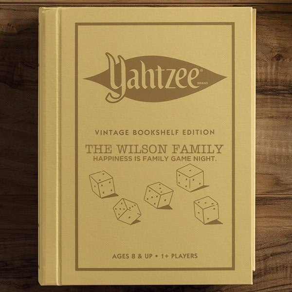 Yahtzee® Personalized Vintage Bookshelf Edition Board Game
