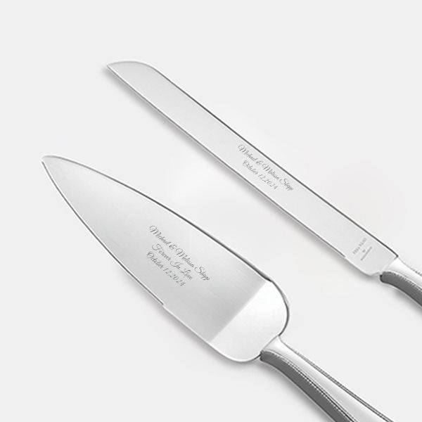 Engraved Vera Wang Wedgwood Infinity Cake Server Set