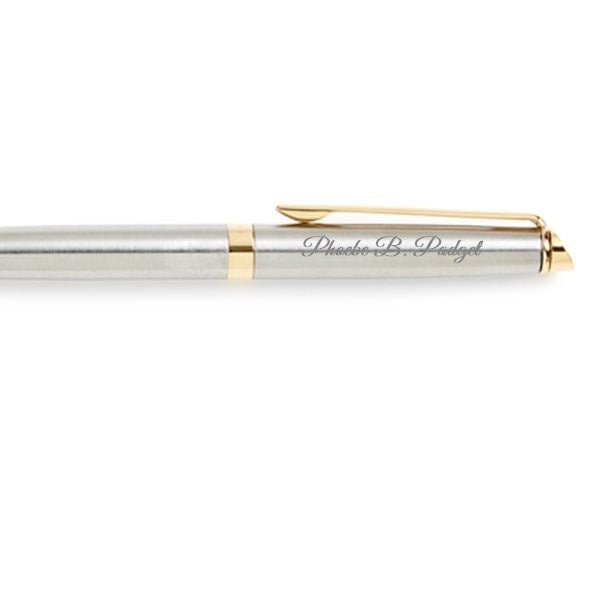 Engraved Waterman Hemisphere Stainless and Gold Ballpoint Pen