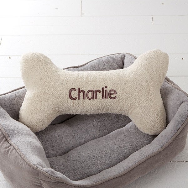 Personalized Dog Bone Pet Pillow