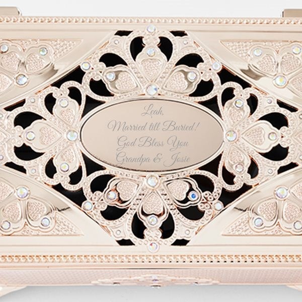 Engraved Gold Anastasia Music Box