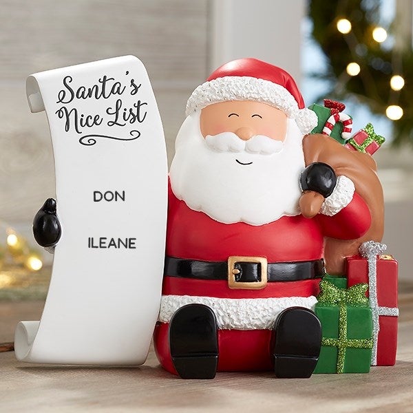 Santa's Nice List Personalized 3-D Resin Shelf Sitter