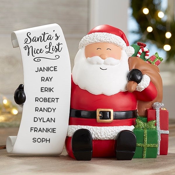 Santa's Nice List Personalized Santa Shelf Sitter