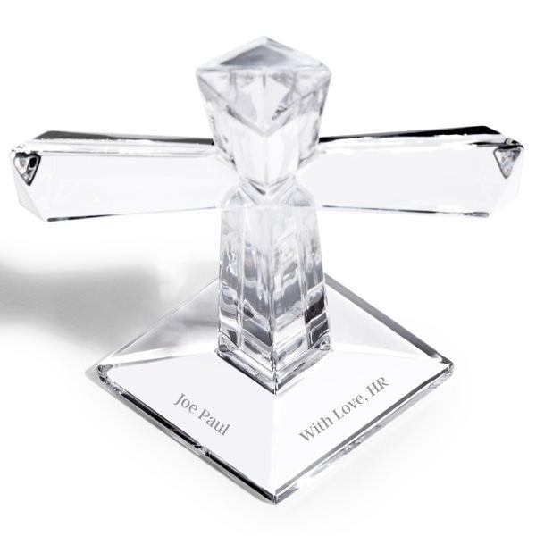 Etched Waterford Crystal Selah Standing Cross