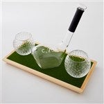 51010 - Etched Golf Decanter and Glass Whiskey Set