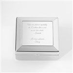 46149 - Engraved Silver Stepped Edge Jewelry Box