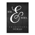 32494 - Moody Chic Personalized Wedding Greeting Card