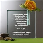 42631 - Engraved Memorial Message Glass Bud Vase 