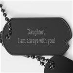 43986 - Engraved Black Matte Double Dog Tag