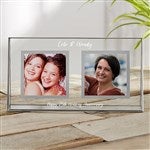42886 - Engraved Anniversary Double Photo Glass Frame