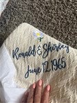 54612 - Kittenish Embroidered Floral Throw Blanket