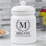 31280 - Laurel Wreath Personalized Cookie Jar