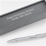 48488 - Engraved Reflections Satin Chrome Ballpoint Pen and Box