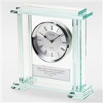41619 - Engraved Recognition Jade Glass Clock
