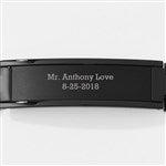41856 - Engraved Matte Black ID Bracelet