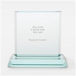 43734 - Engraved Jade Glass Recognition Award- Medium