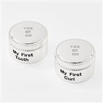 46076 - Engraved Beaded Tooth and Curl Keepsake Set