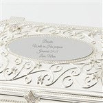 49412 - Engraved Silver Star Jewelry Box