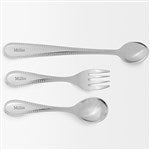 46074 - Engraved Baby Beaded Feeding Utensils Set of 3