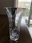 54587 - Vera Wang Engraved Cherished Bouquet Crystal Leaf Vase 