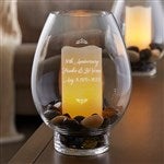 42047 - Engraved Anniversary Hurricane Candle Holder