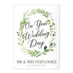 20436 - Laurels of Love Personalized Greenery Wedding Card 