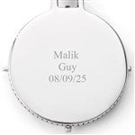 52024 - Engraved Stainless Steel Compass Pendant Necklace