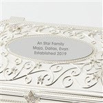 49412 - Engraved Silver Star Jewelry Box
