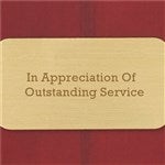 45929 - Engraved Mahogany-Finish Small Book Clock and Keepsake