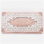 47722 - Engraved Rose Gold and Ivory Rectangle Musical Box