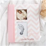 30095 - Pink Chevron Personalized Baby Book