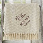 13803 - Wedded Pair Wedding & Anniversary Personalized Afghan